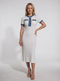 Casual White Midi Dress-dresses > midi dress-Laventaire-Laventaire