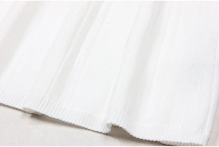 Casual White Midi Dress-dresses > midi dress-Laventaire-Laventaire