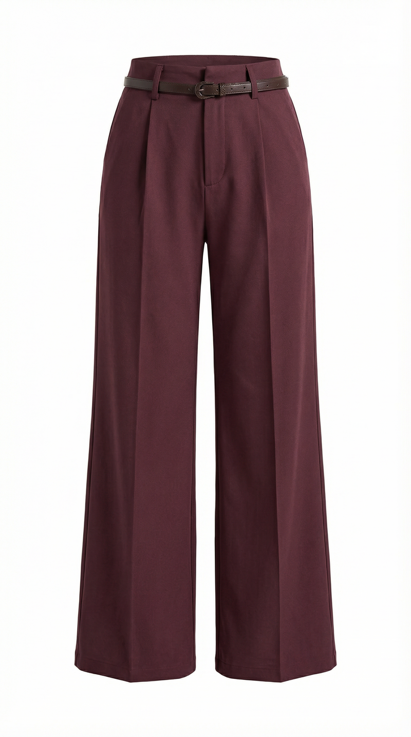 Casual Wide Leg Trousers-trousers > wide leg trousers-Laventaire-Laventaire