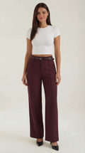 Casual Wide Leg Trousers-trousers > wide leg trousers-Laventaire-Laventaire