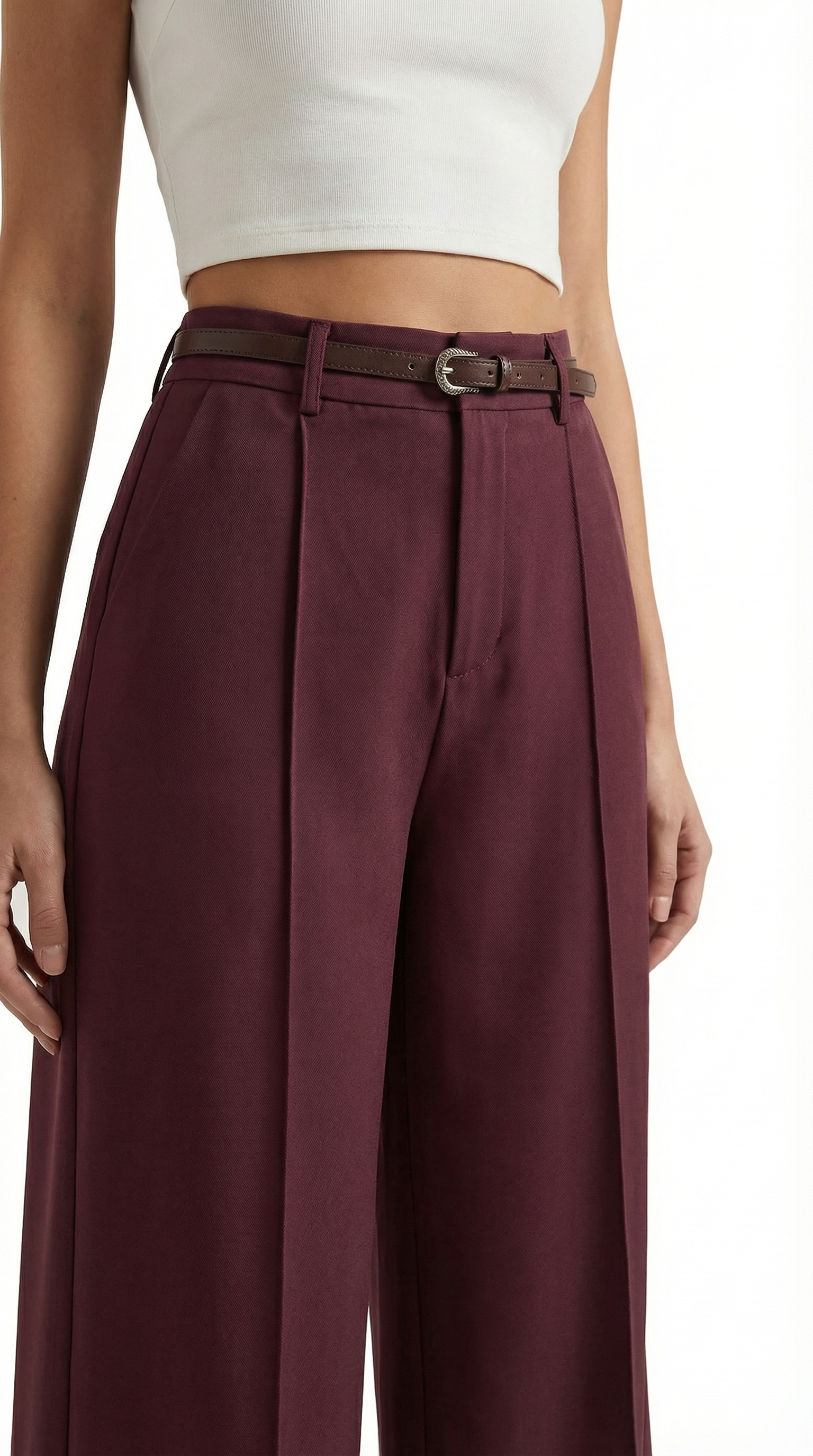 Casual Wide Leg Trousers-trousers > wide leg trousers-Laventaire-Laventaire