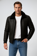 Casual Winter Jacket-outerwear > jackets > winter jackets-Laventaire-Black-M-Laventaire