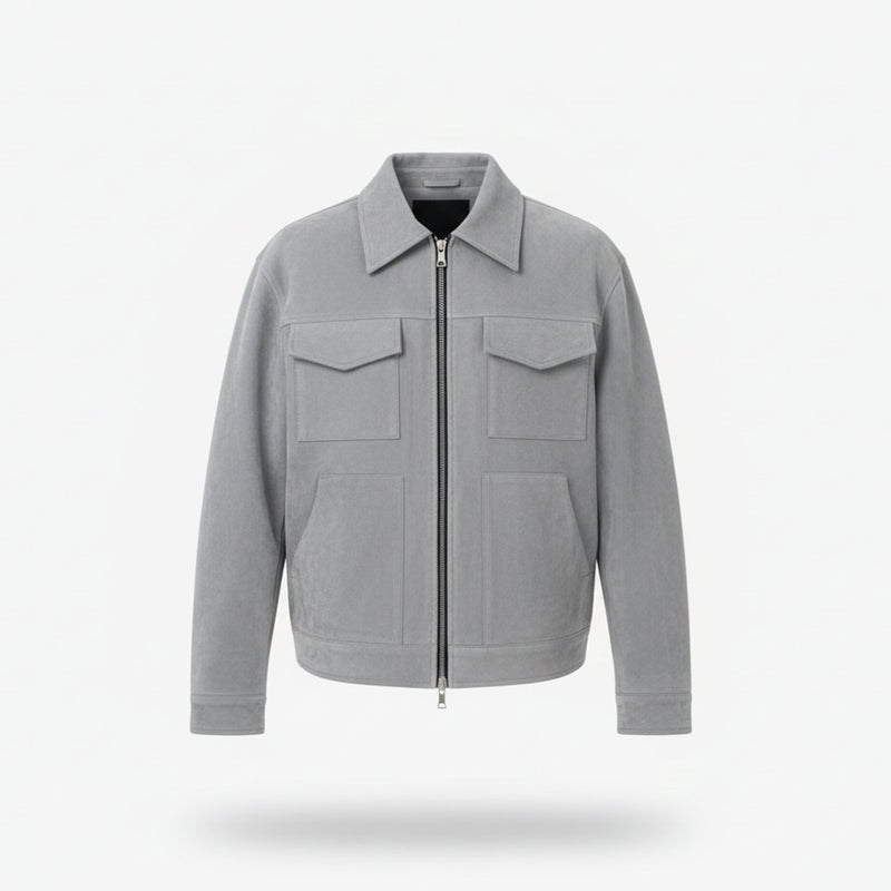 Casual Zip Front Jacket-jackets > casual jackets-Laventaire-Laventaire