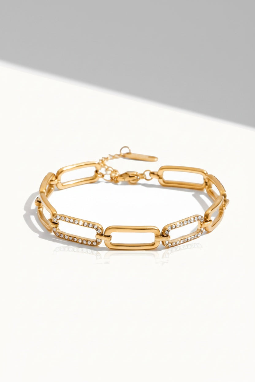 Chain Bracelet With Stones-jewelry > bracelets > chain bracelet-Laventaire-Laventaire