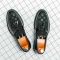 Checked Tassel Loafers-footwear > loafers-Laventaire-Laventaire
