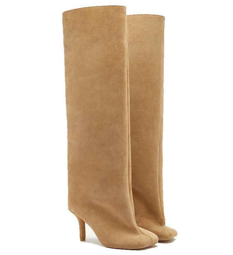 Chic High Knee Boots-footwear > boots > over the knee boots-Laventaire-Laventaire
