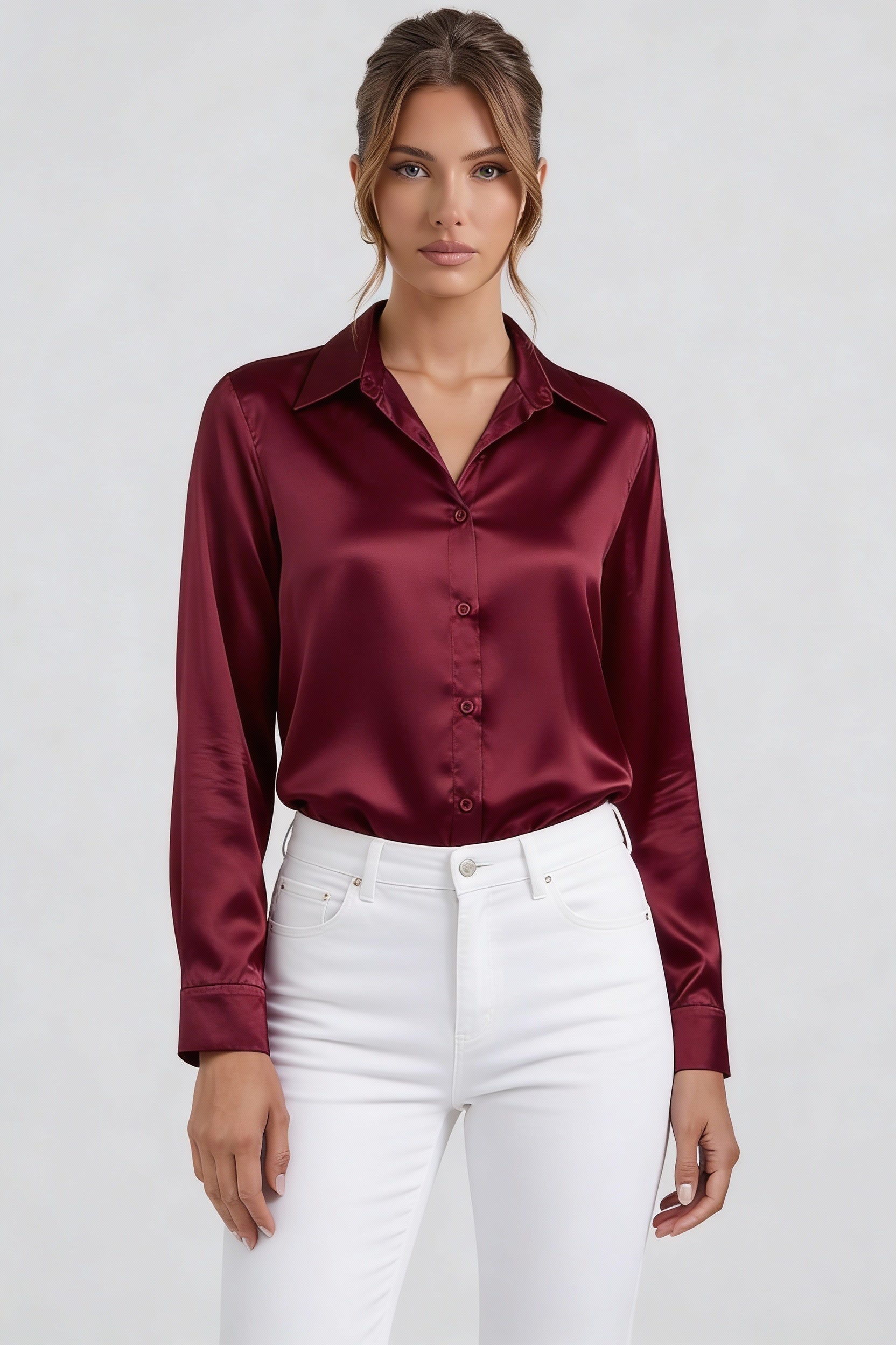 Chic Long Sleeve Blouse-tops > blouses-Laventaire-Laventaire