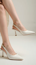 Chic Pointed Toe Slingback Heels-footwear > heels > slingback heels-Laventaire-Laventaire
