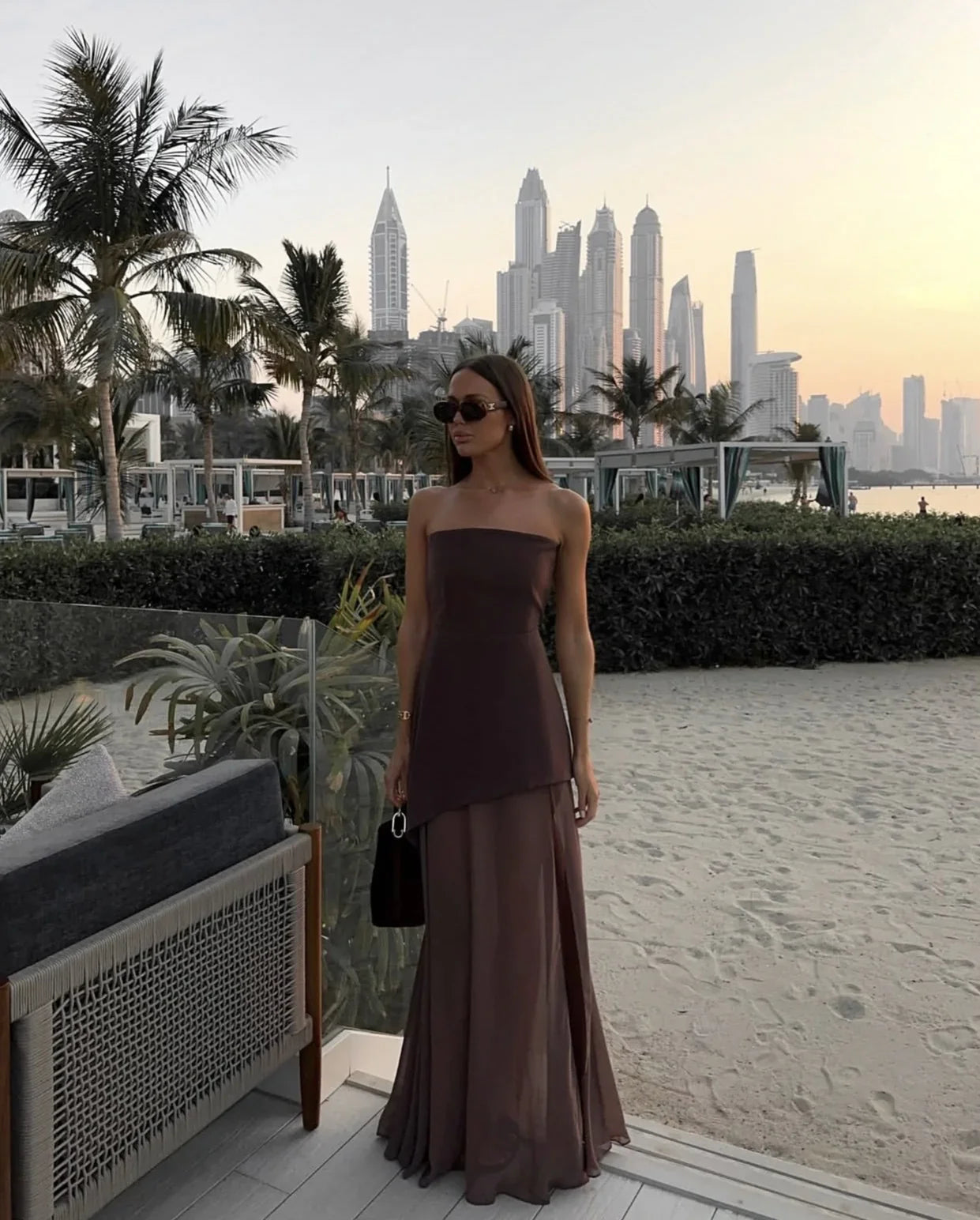 Chic Strapless Maxi Dress-dresses > maxi dress-Laventaire-Laventaire