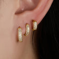 Chunky Huggie Earrings-jewelry > earrings > huggie earrings-Laventaire-Laventaire