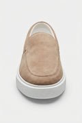 Classic Beige Loafers-footwear > loafers-Laventaire-Laventaire