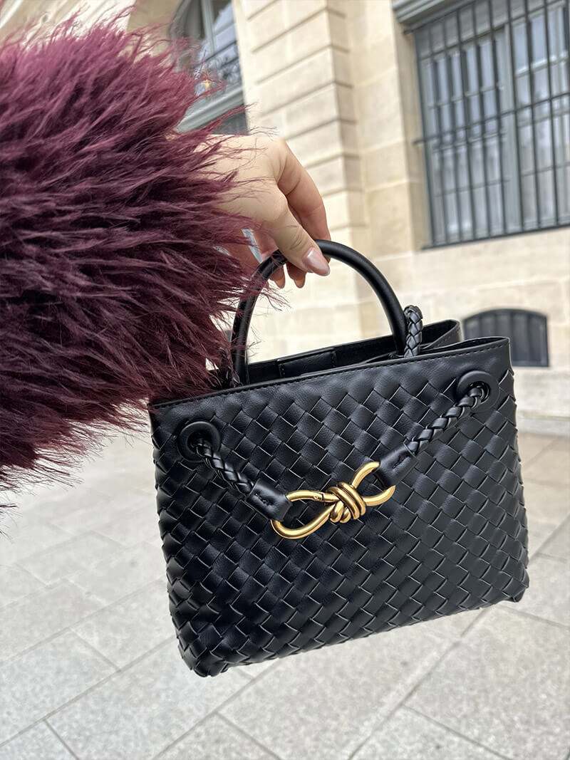 Classic Braided Handbag-handbags > braided handbag-Laventaire-Laventaire