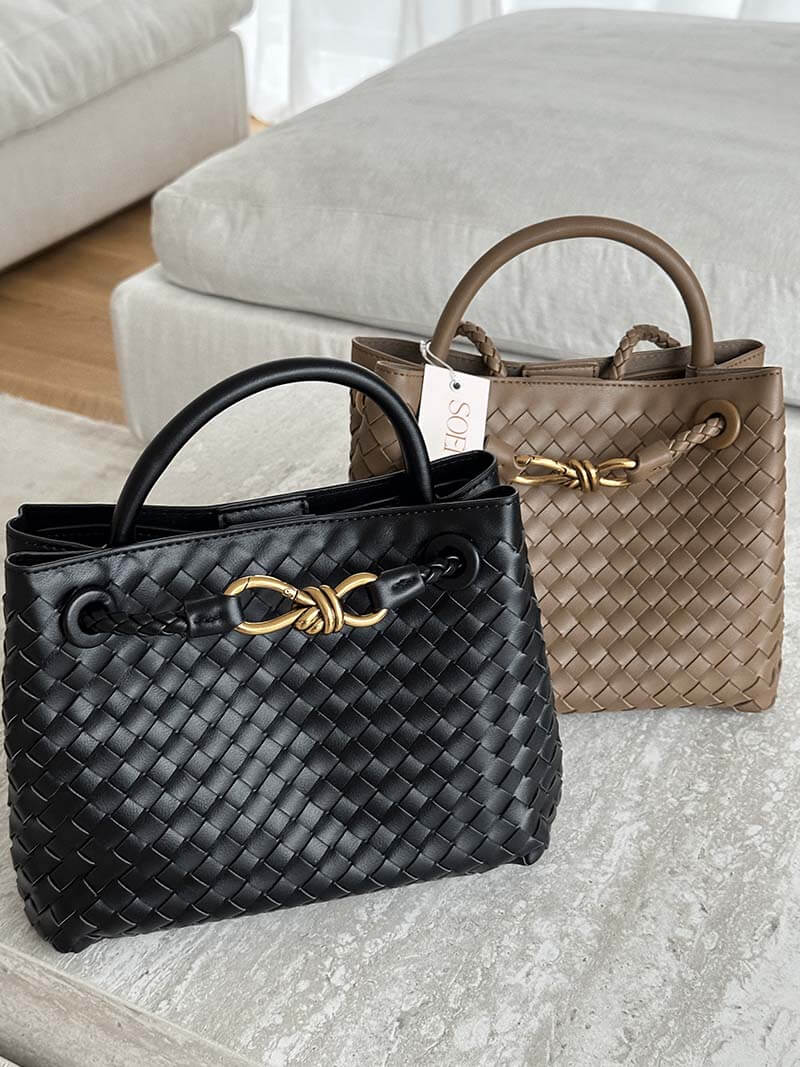 Classic Braided Handbag-handbags > braided handbag-Laventaire-Laventaire