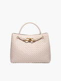 Classic Braided Handbag-handbags > braided handbag-Laventaire-Beige-One Size-Laventaire