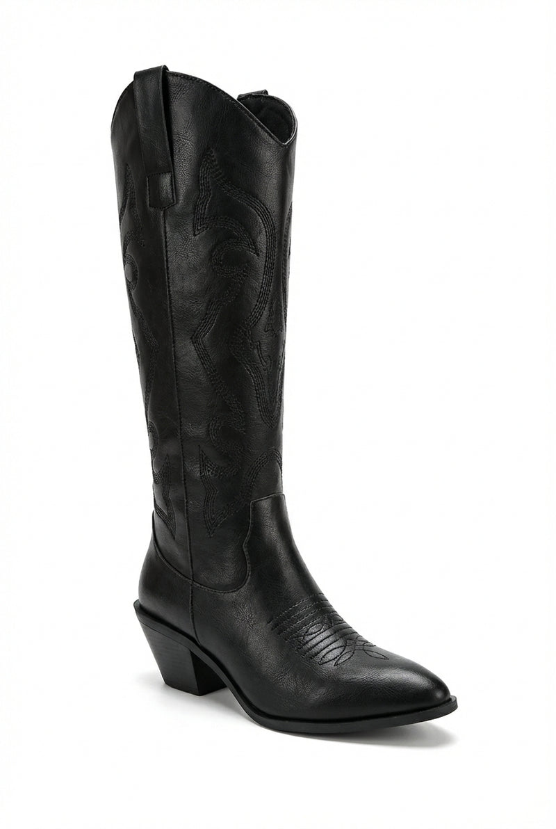 Classic Cowboy Boots-footwear > boots > cowboy boots-Laventaire-Black-36-Laventaire