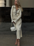 Classic Cream Midi Dress-dresses > midi dress-Laventaire-Laventaire