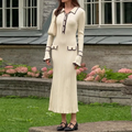 Classic Cream Midi Dress-dresses > midi dress-Laventaire-Laventaire