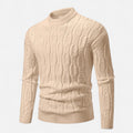 Classic Crewneck Sweater-sweaters > crewneck sweater-Laventaire-Beige-S-Laventaire
