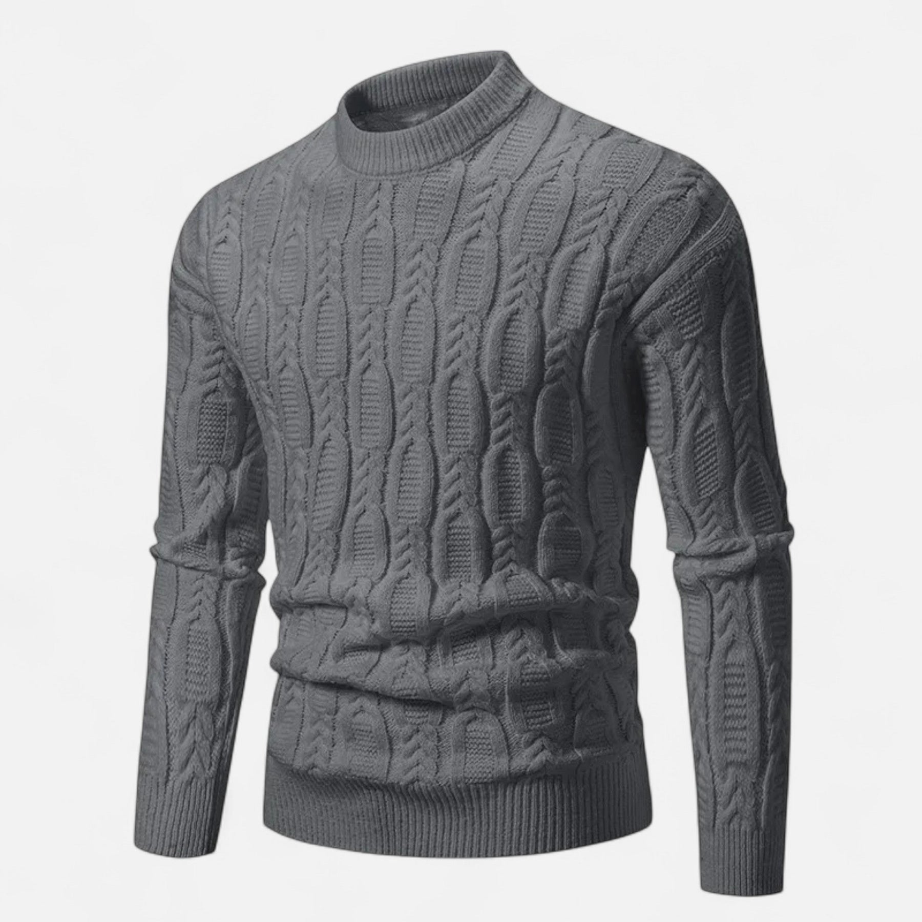 Classic Crewneck Sweater-sweaters > crewneck sweater-Laventaire-Gray-S-Laventaire