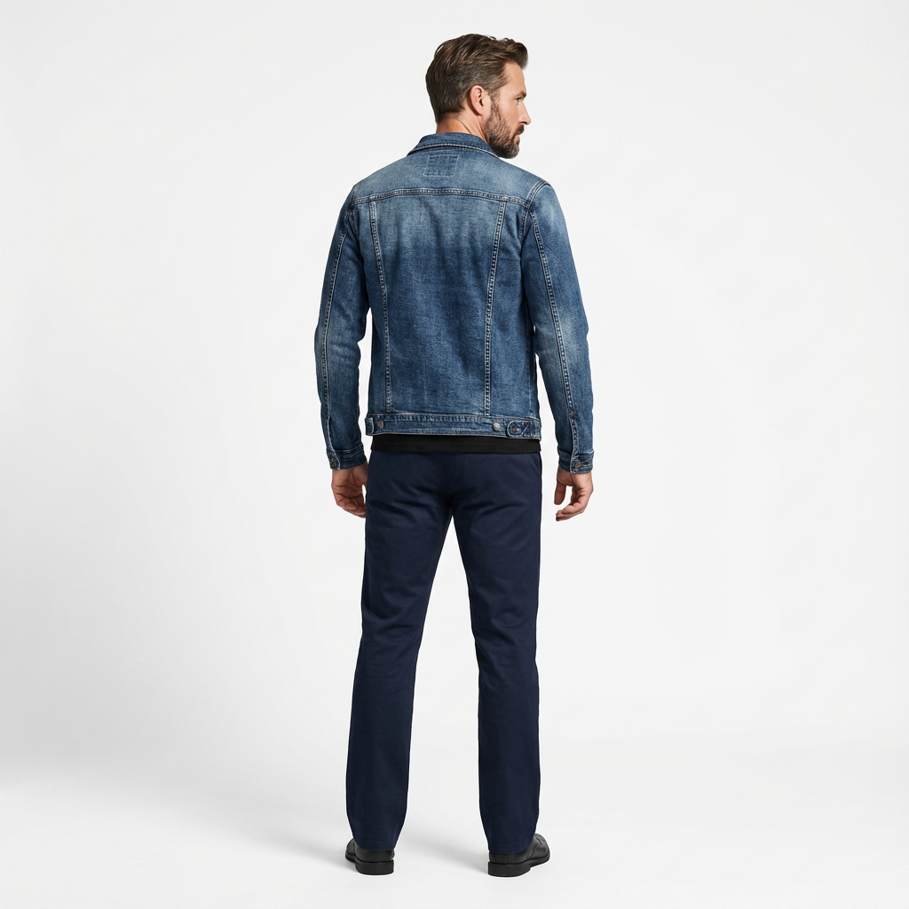 Classic Fit Denim Jacket-jackets > denim jackets-Laventaire-Laventaire