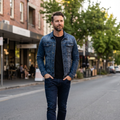 Classic Fit Denim Jacket-jackets > denim jackets-Laventaire-Laventaire
