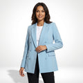 Classic Fit Long Sleeve Blazer-blazers > classic fit blazer-Laventaire-Baby Blue-XS-Laventaire