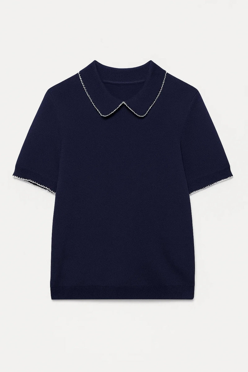 Classic Fit Short Sleeve Top-tops > short sleeve top-Laventaire-Laventaire