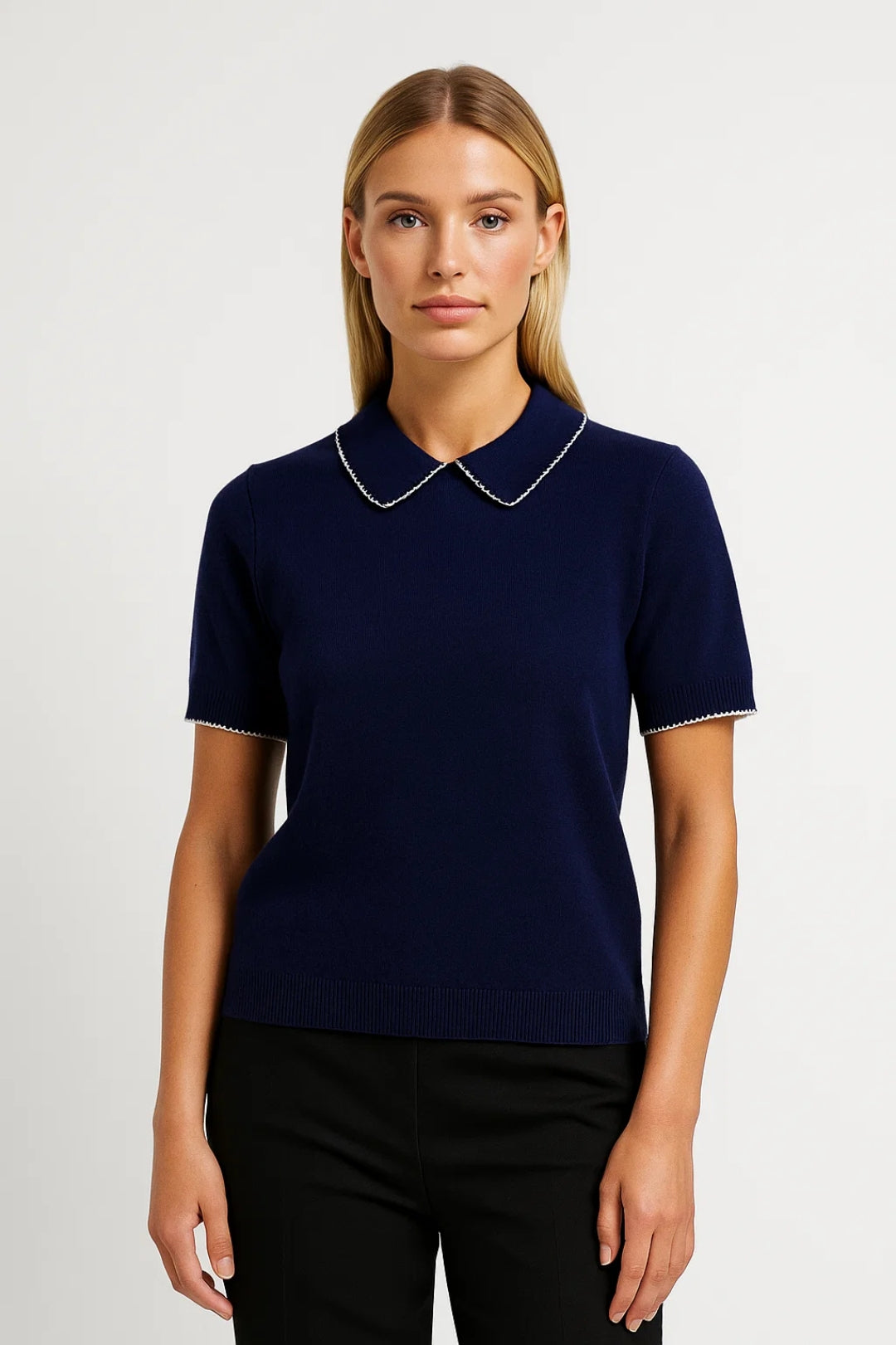 Classic Fit Short Sleeve Top-tops > short sleeve top-Laventaire-Laventaire