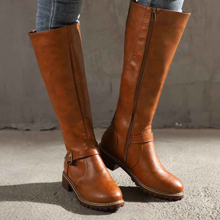 Classic Knee High Boots-footwear > boots > knee-high boots-Laventaire-Brown-36-Laventaire