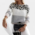 Classic Leopard Print Sweater-sweaters > casual sweater-Laventaire-Laventaire
