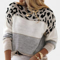 Classic Leopard Print Sweater-sweaters > casual sweater-Laventaire-Laventaire