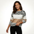Classic Leopard Print Sweater-sweaters > casual sweater-Laventaire-Laventaire