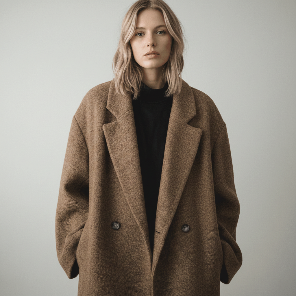 Classic Long Coat-coats > long coat-Laventaire-Brown-S-Laventaire