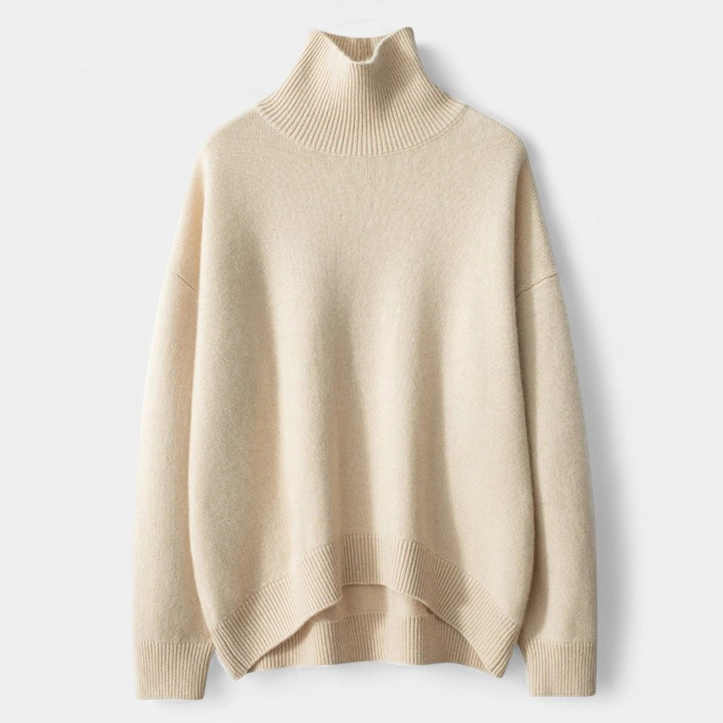 Classic Oversized Turtleneck Sweater-sweaters > turtleneck sweater-Laventaire-Laventaire
