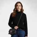 Classic Oversized Turtleneck Sweater-sweaters > turtleneck sweater-Laventaire-Black-S-Laventaire