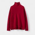 Classic Oversized Turtleneck Sweater-sweaters > turtleneck sweater-Laventaire-Red-S-Laventaire