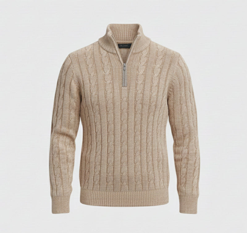 Classic Quarter-Zip Sweater-sweaters > quarter-zip sweater-Laventaire-Laventaire