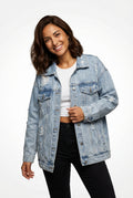 Classic Relaxed Fit Jacket-jackets > oversized jacket-Laventaire-Light Blue-XS-Laventaire
