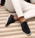 Classic Slip-On Loafers-footwear > loafers-Laventaire-Navy Blue-38-Laventaire