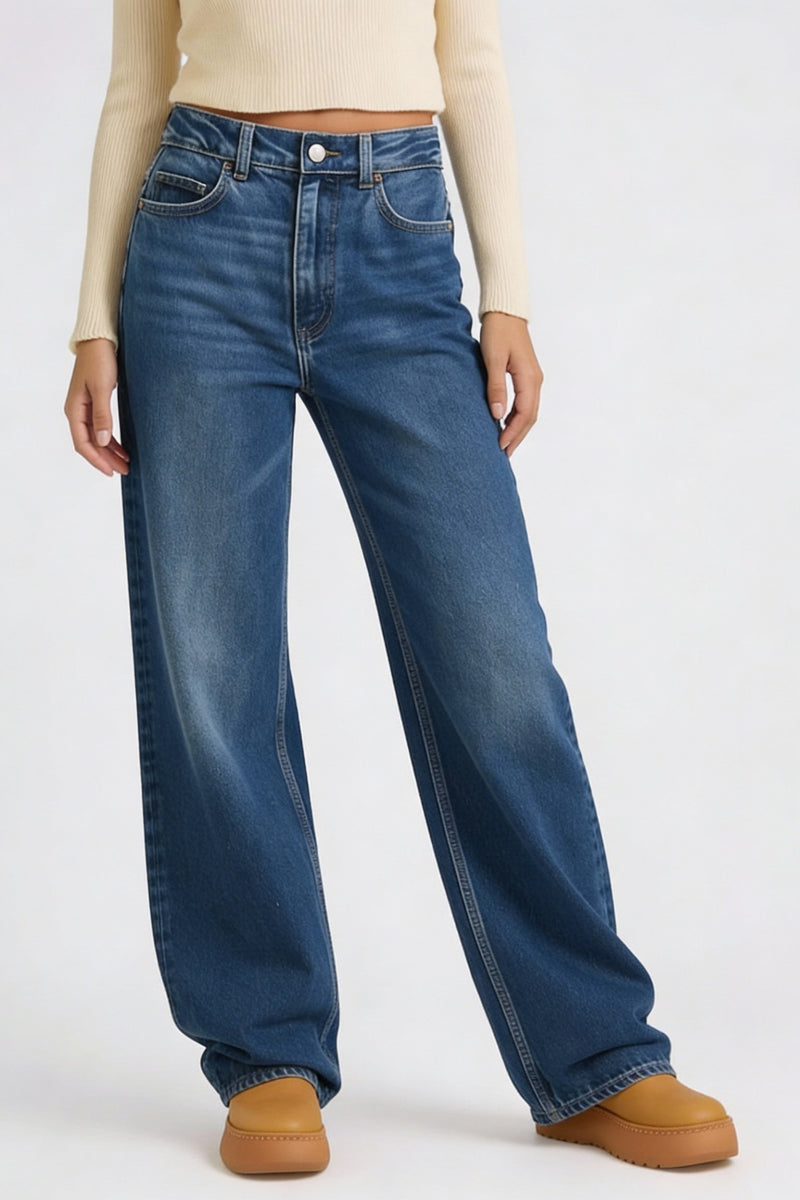 Classic Wide Leg Jeans-jeans > wide leg jeans-Laventaire-Laventaire