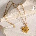 Clover Pendant Necklace-jewelry > necklaces > pendant necklace-Laventaire-Laventaire