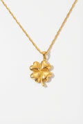 Clover Pendant Necklace-jewelry > necklaces > pendant necklace-Laventaire-Gold-One Size-Laventaire