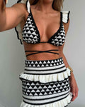 Co-ord Stylish Ruffle Skirt-outfits > two-piece sets > ruffle skirt set-Laventaire-Laventaire