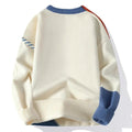 Color Block Relaxed Fit Sweater-sweaters > crewneck sweater-Laventaire-Laventaire