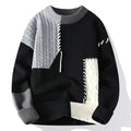 Color Block Relaxed Fit Sweater-sweaters > crewneck sweater-Laventaire-Laventaire
