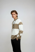 Color Block Relaxed Fit Sweater-sweaters > knit sweater-Laventaire-Laventaire