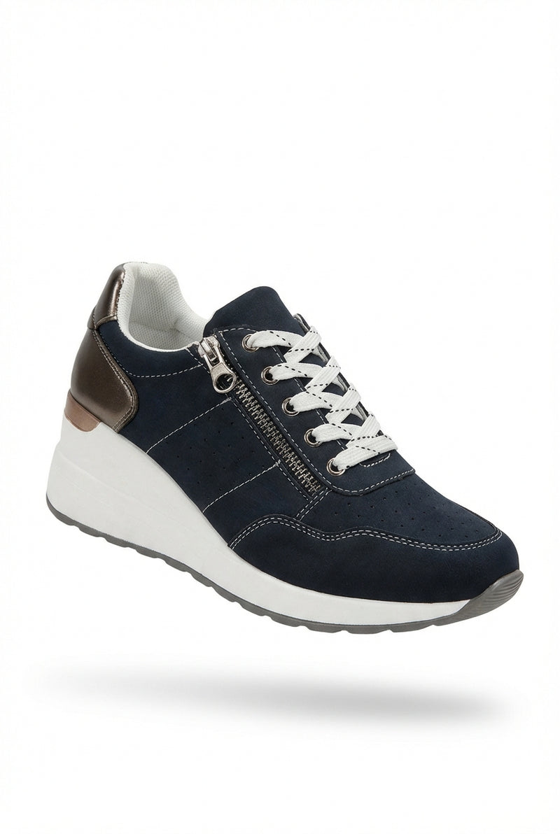 Comfortable Low Cut Shoes-shoes > low cut shoes-Laventaire-Navy Blue-35-Laventaire