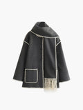 Contrast Tailored Jacket-jackets > tailored jackets-Laventaire-Laventaire