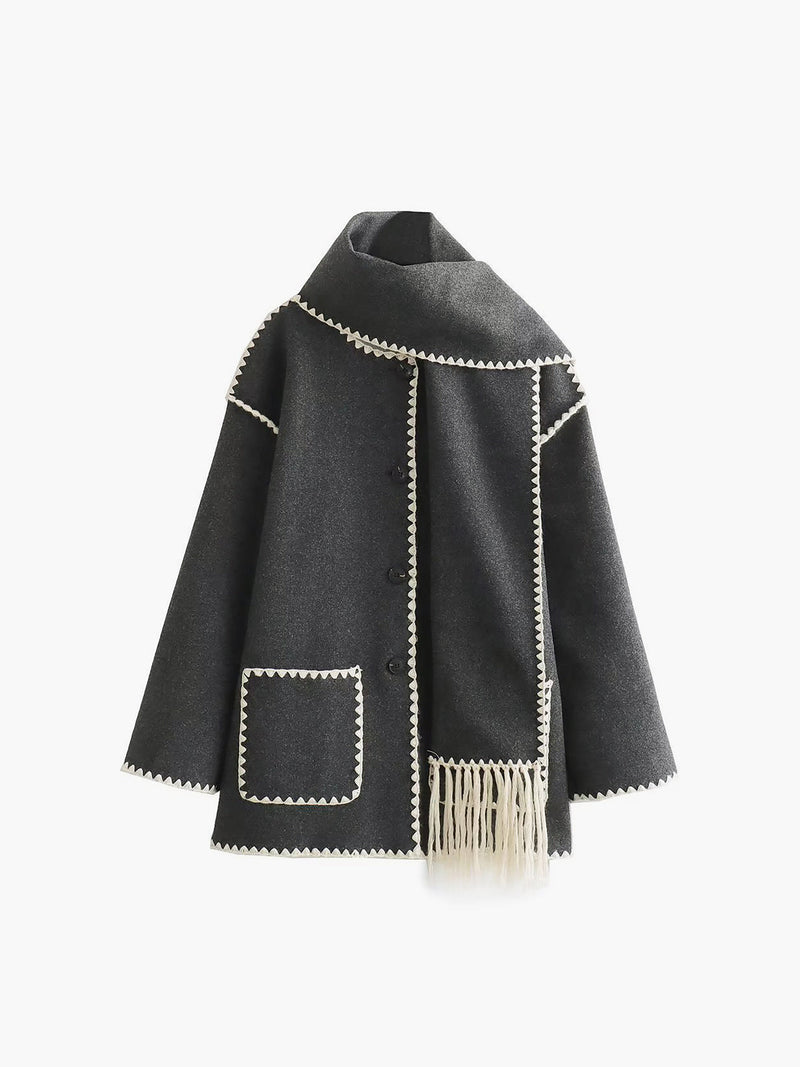 Contrast Tailored Jacket-jackets > tailored jackets-Laventaire-Laventaire