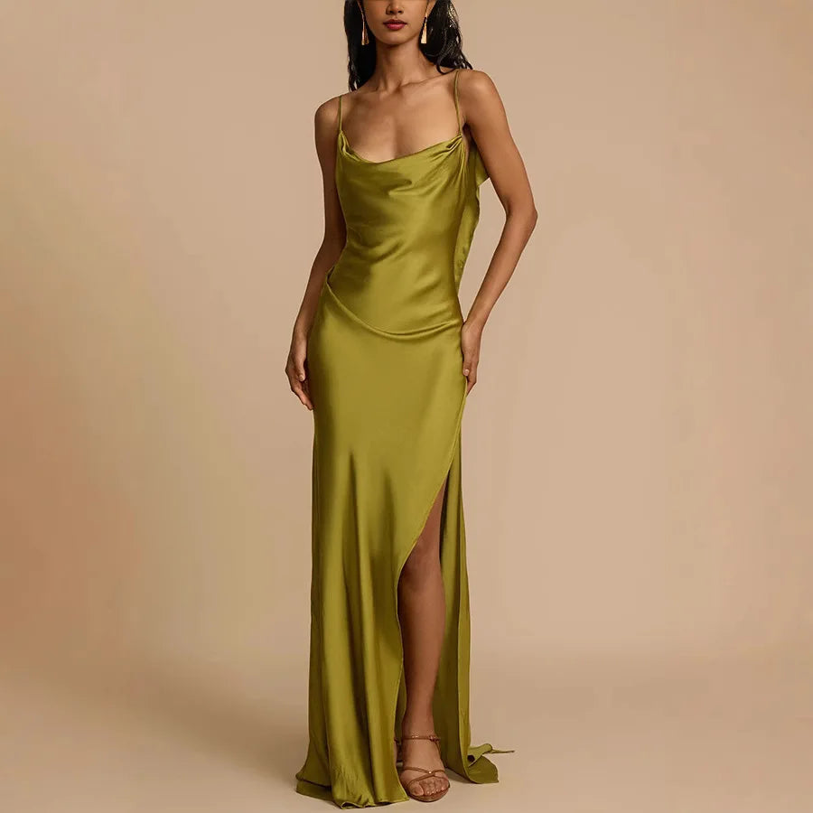 Cowl Neck Maxi Dress-dresses > maxi dress-Laventaire-Laventaire